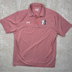 Under Armour Orange Striped Men's Polo Shirt